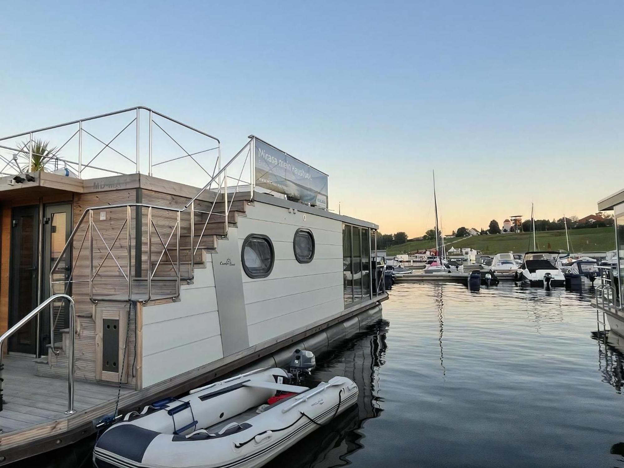 Hausboot Schiff Fuer 4 Personen Ca, 33 M Sup2 In Braunsbedra, Sachsen Anhalt Halle Saale Unstrut Region Exterior foto