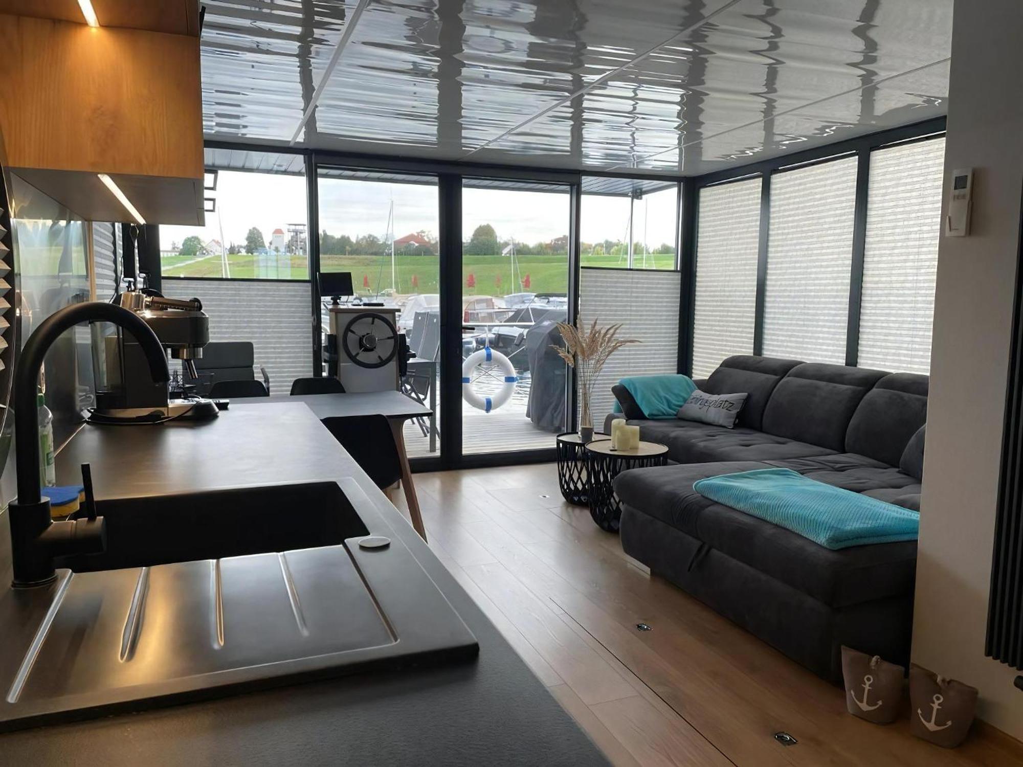 Hausboot Schiff Fuer 4 Personen Ca, 33 M Sup2 In Braunsbedra, Sachsen Anhalt Halle Saale Unstrut Region Exterior foto